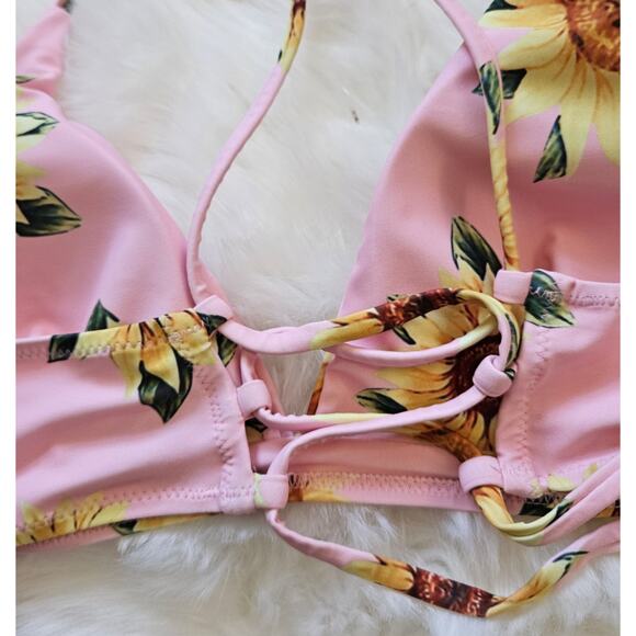 Zaful Sunflower and Maroon Cheeky Bikini Sz 8 New - Picture 4 of 5